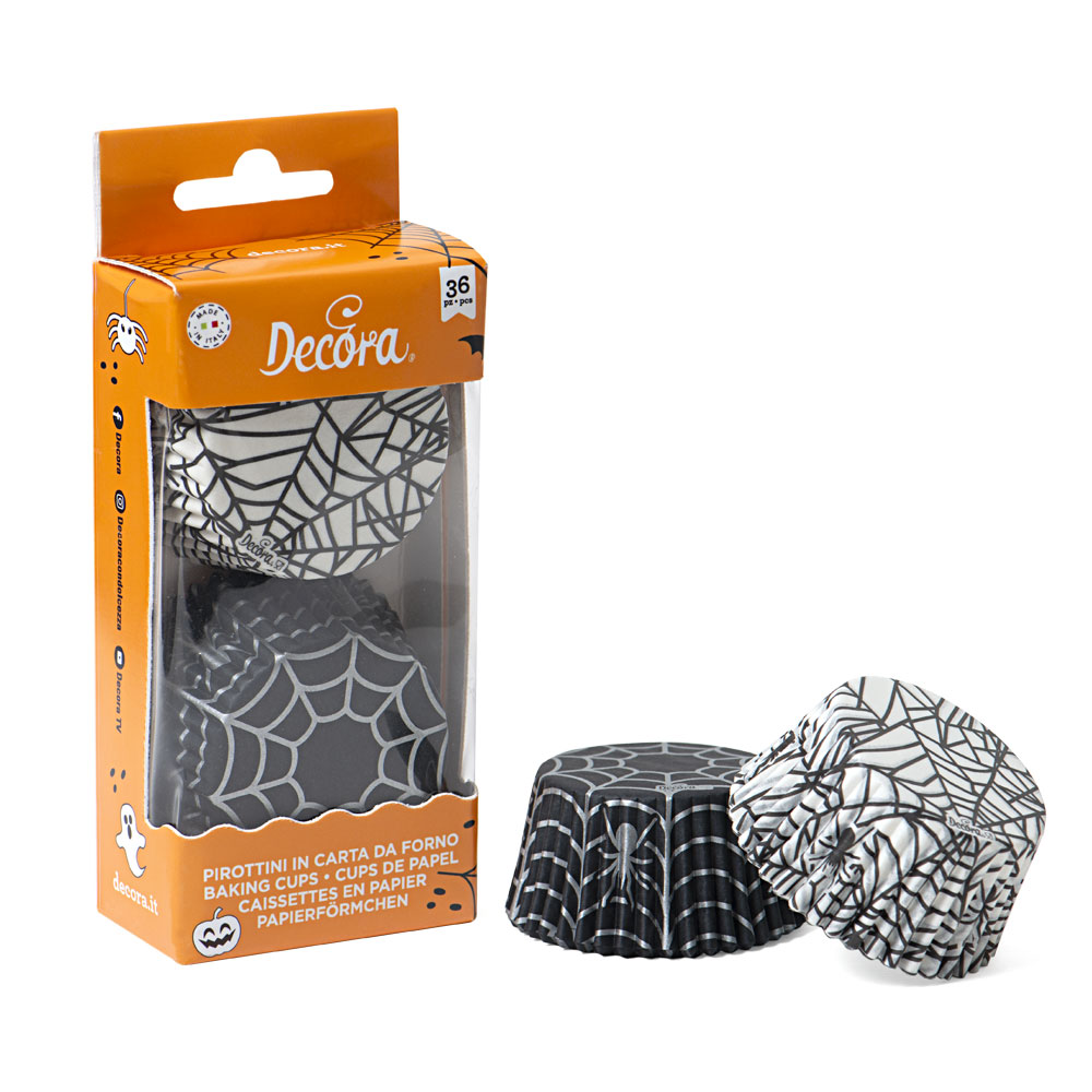 Cupcake Papierförmchen Spinnennetz Ø 5 cm | 36 Stk.