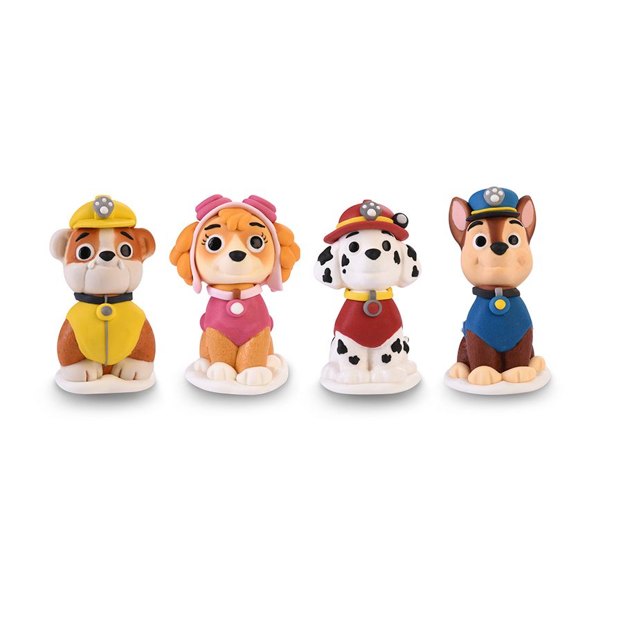 Tortenfiguren Paw Patrol – Zuckerfiguren (ca. 6 cm) | Deko für Kindergeburtstag | 4 Stück