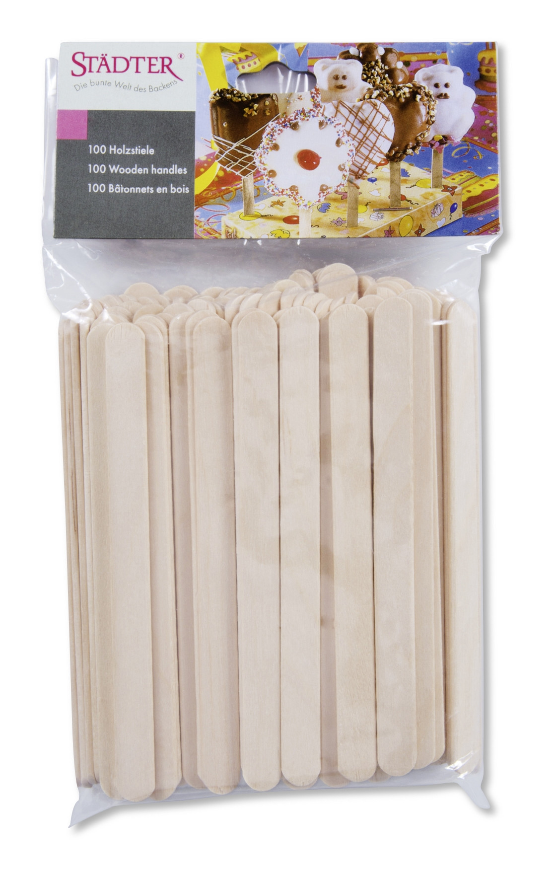 Holzstiele 100 Stk.