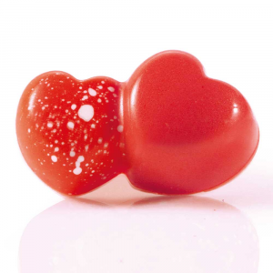 Pralinengussform Martellato "Doppel-Herzen" 21MA4012