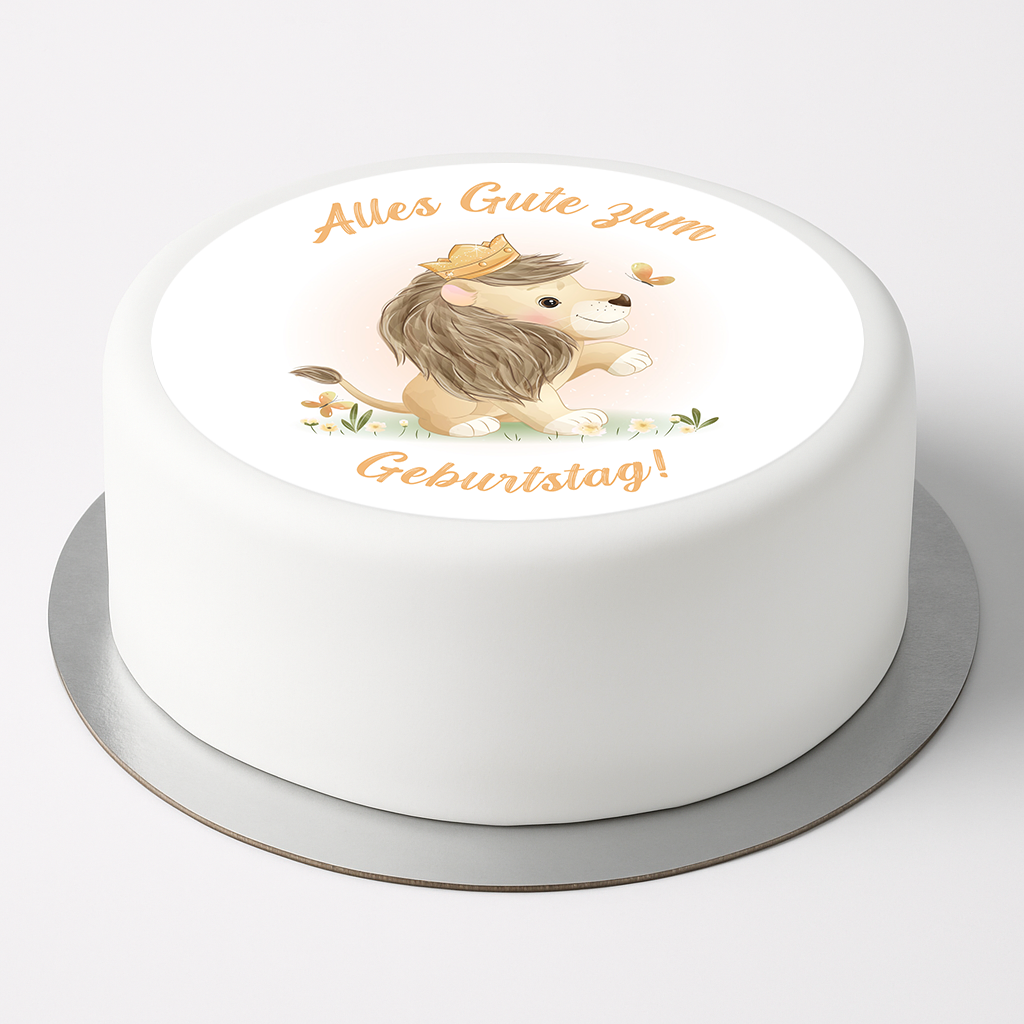 Tortenaufleger Löwe „Alles Gute zum Geburtstag“