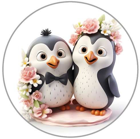 Muffinaufleger  Pinguine