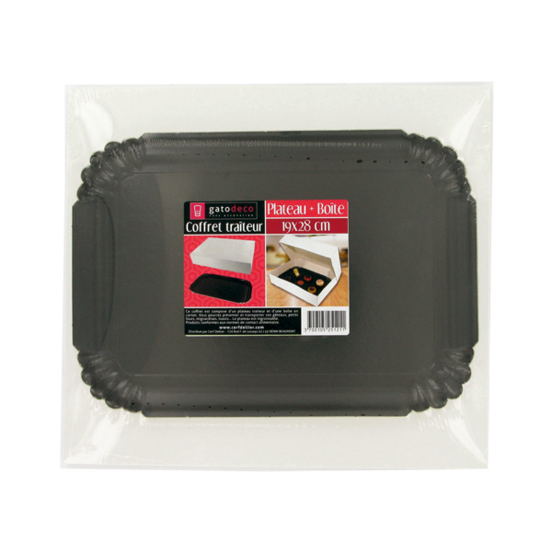 Catering-Box mit Tablett 20 x 29 cm – Perfekt für Kuchen, Häppchen & Fingerfood 6 Stück