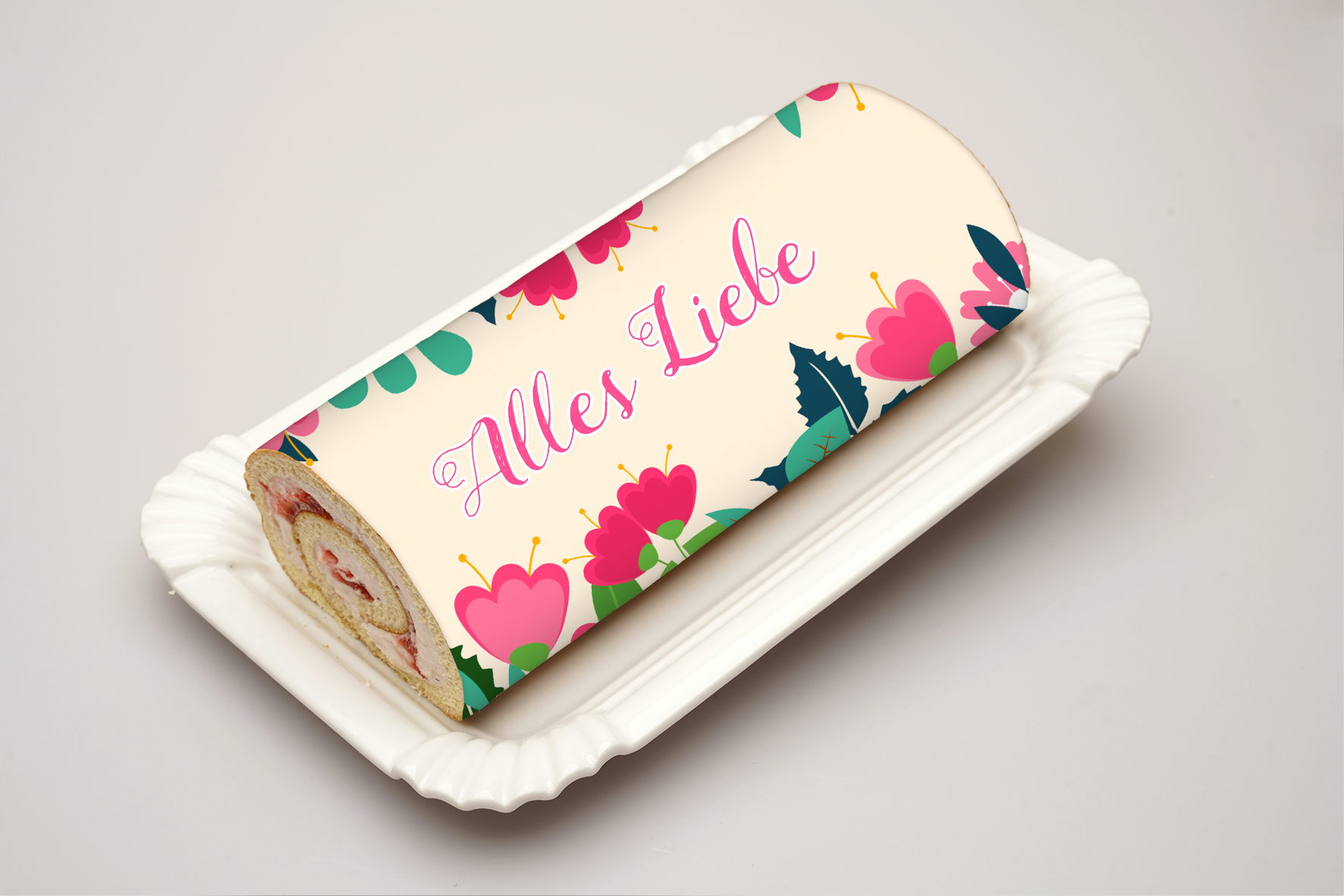 Rouladendekor "Alles Liebe"