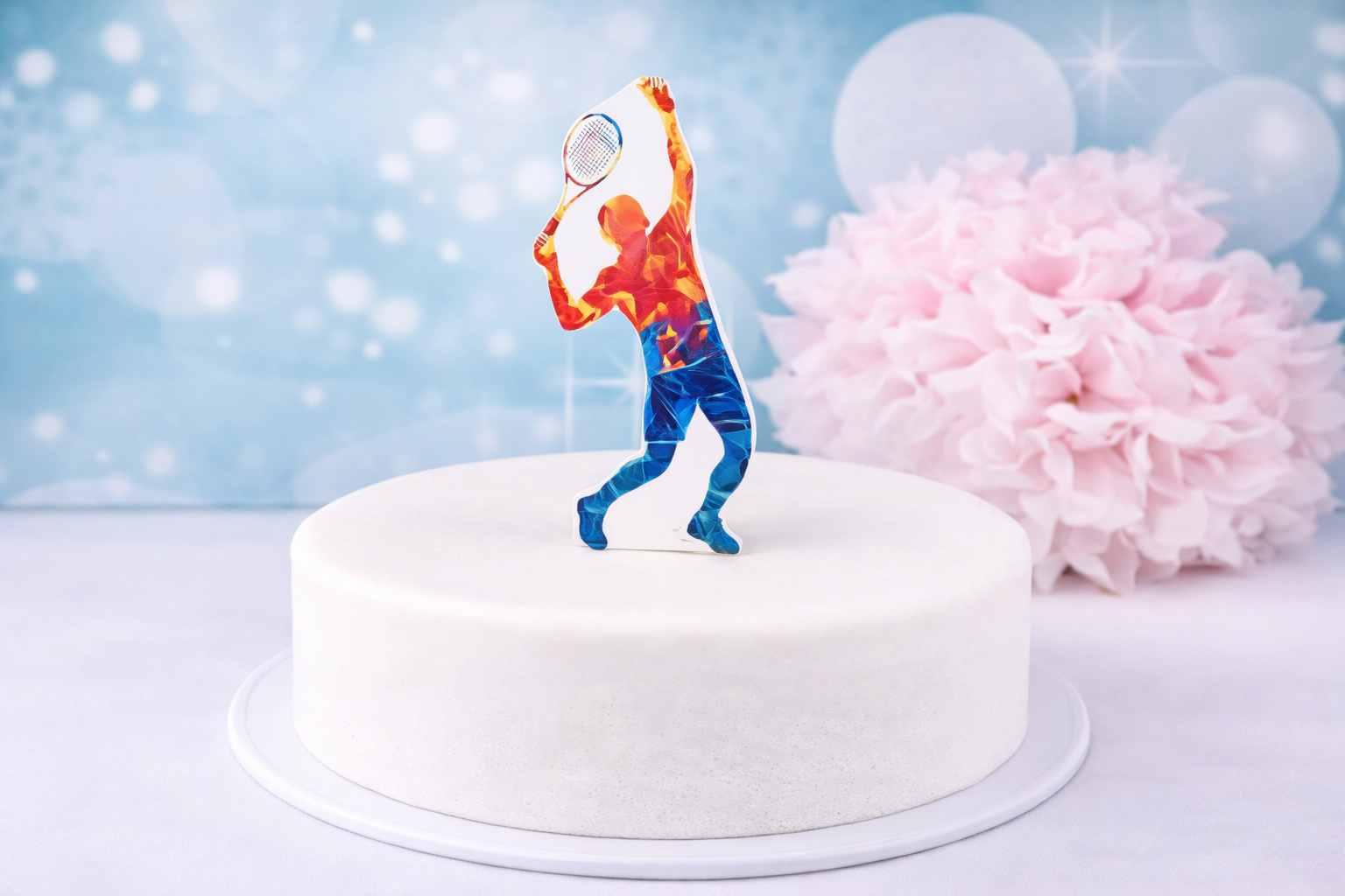 Cake Topper Tennisspieler – Sportliche Tortendeko für Tennis Geburtstag & Sporttorten