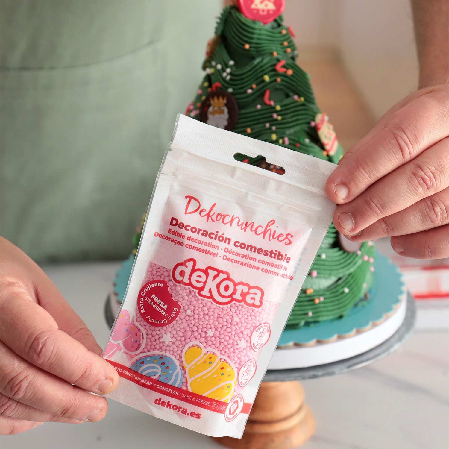 Dekocrunchies Erdbeere 100 g – knusprige Zuckerperlen Strawberry