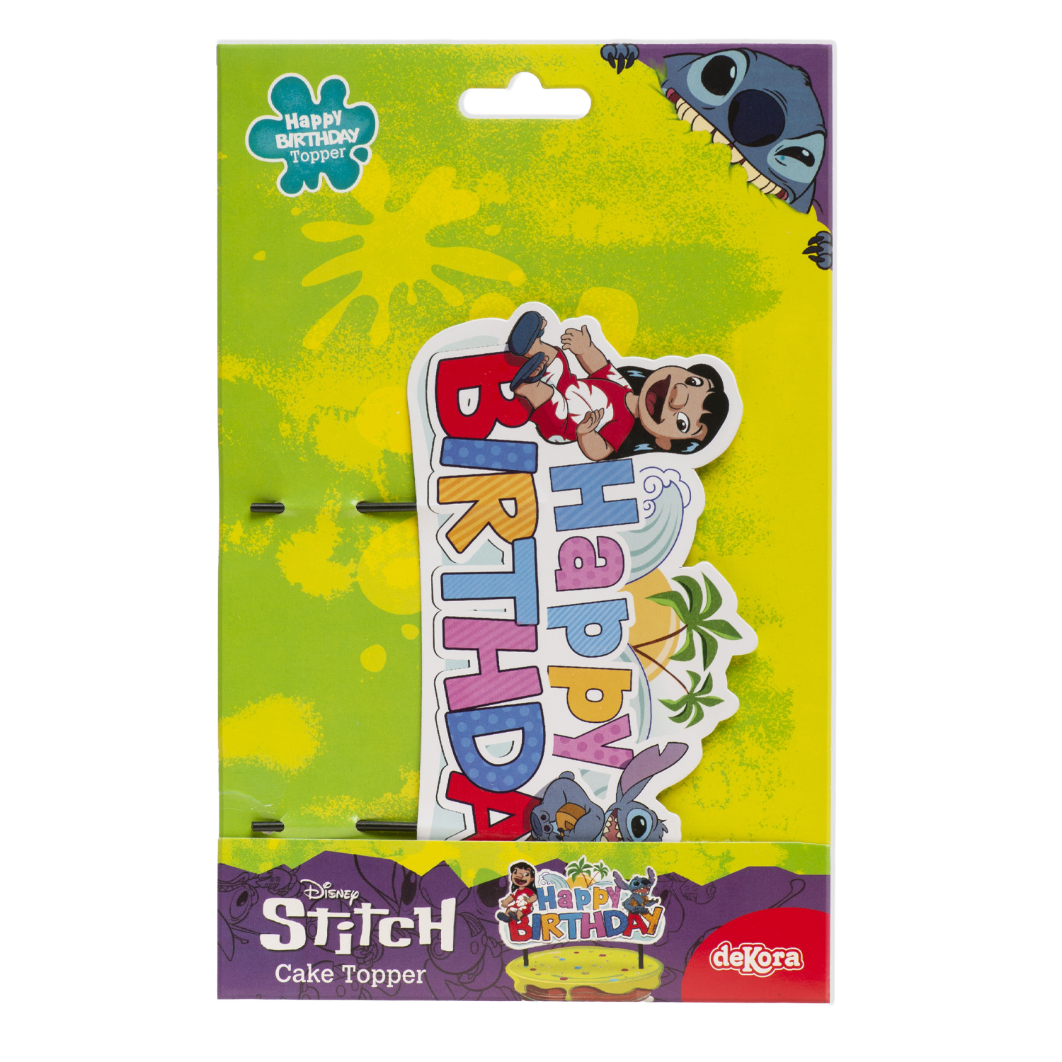 Cake Topper „Stitch“ – 17,5 cm Papier-Tortenstecker