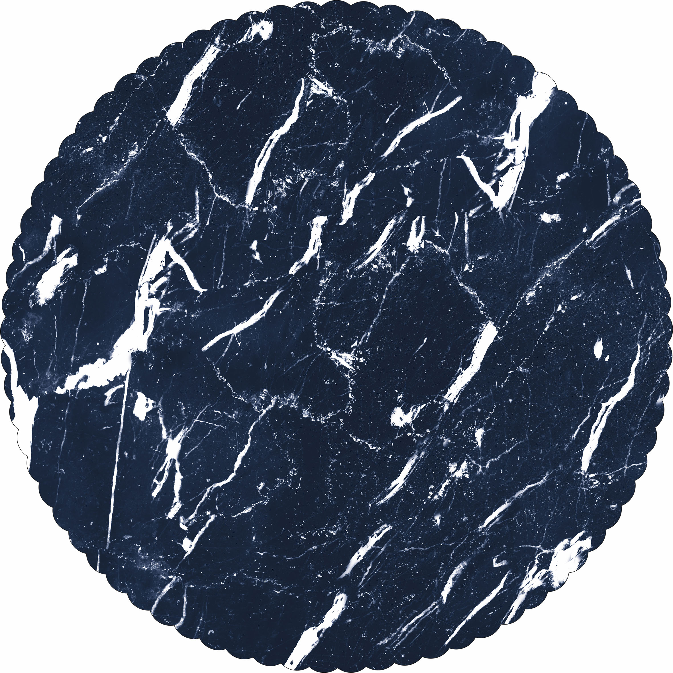 Tortenplatte mit Design Marmor schwarz