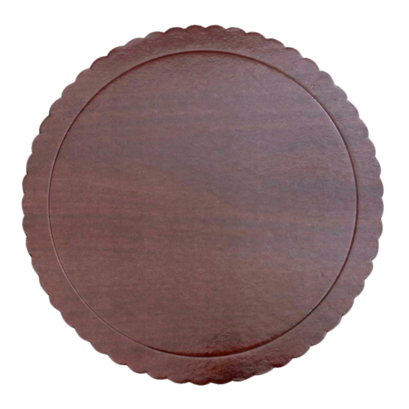 Tortenplatte rund Holz braun 30 x 3 mm