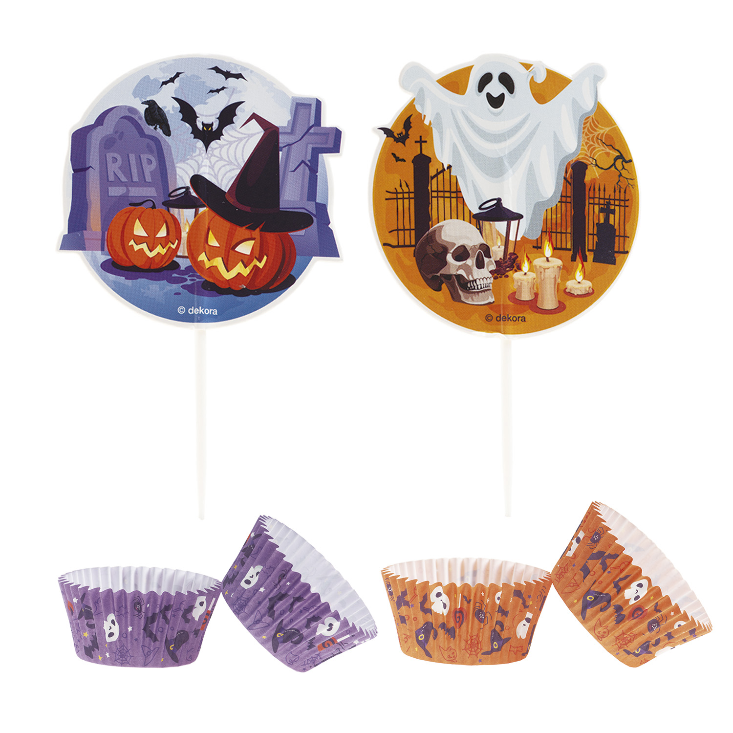 Halloween Cup Cake Dekorations Set