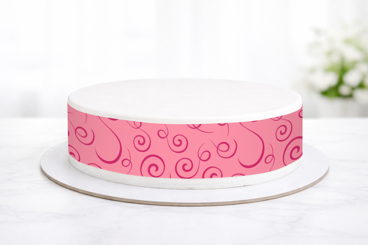 Tortenband rosa Muster