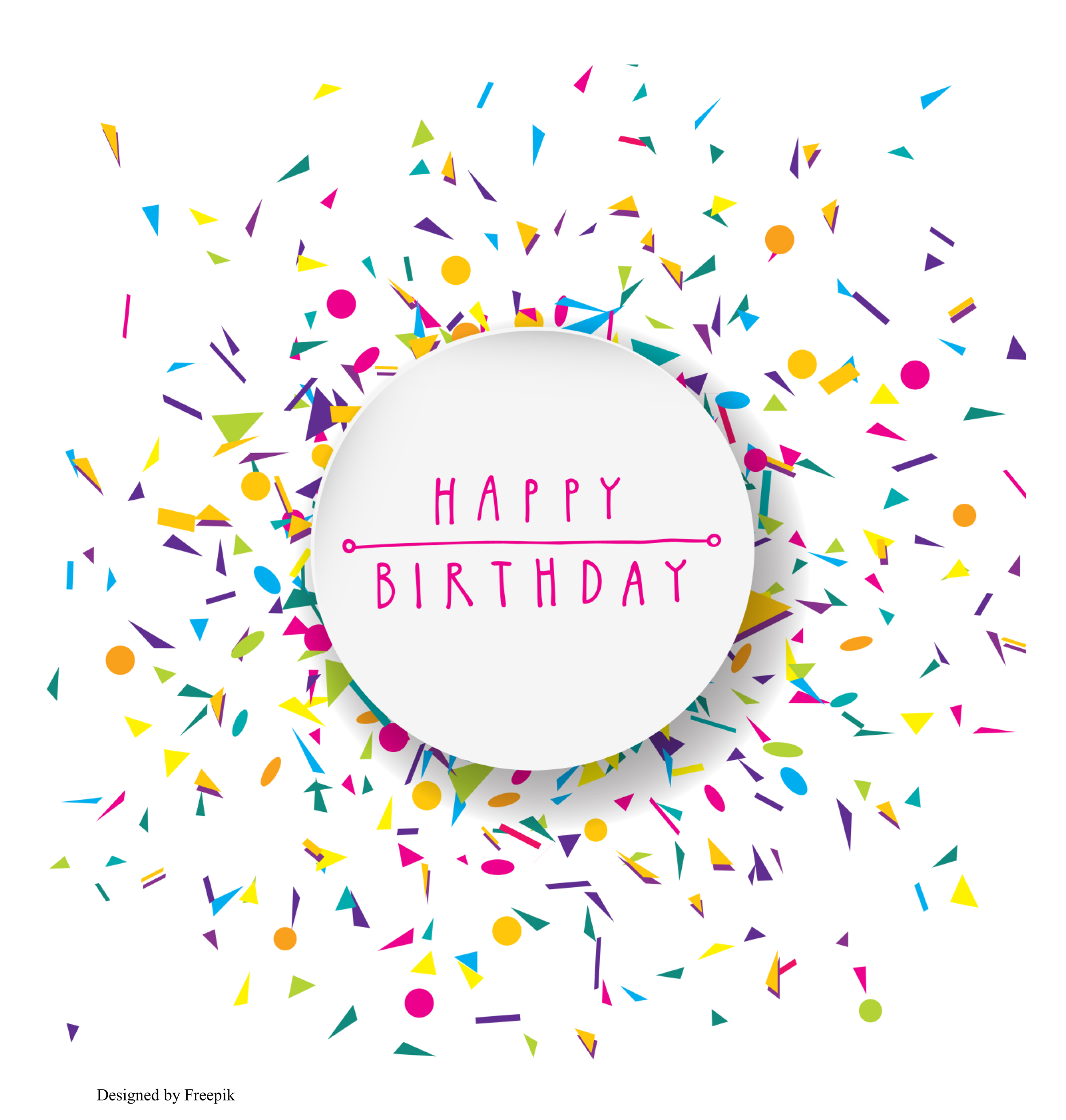 Tortenaufleger Happy Birthday – Konfetti