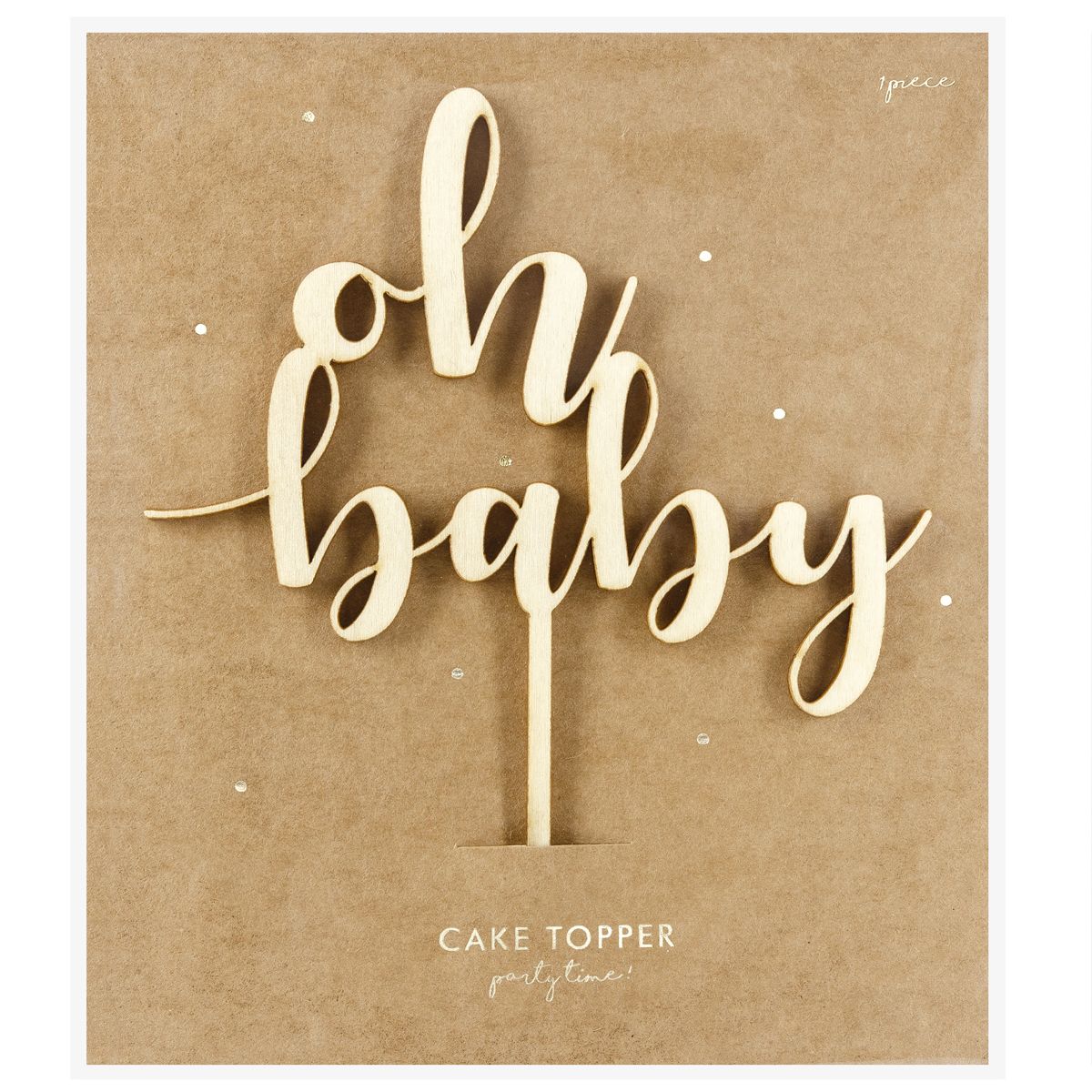 Cake Topper Oh Baby Holz